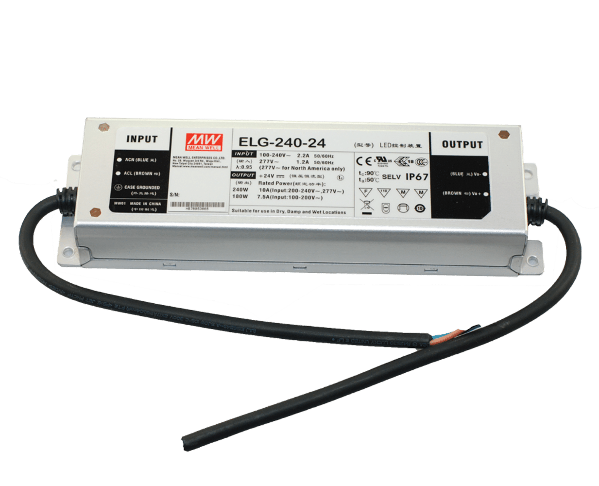 LED powersupply ELG 240Watt 24V output