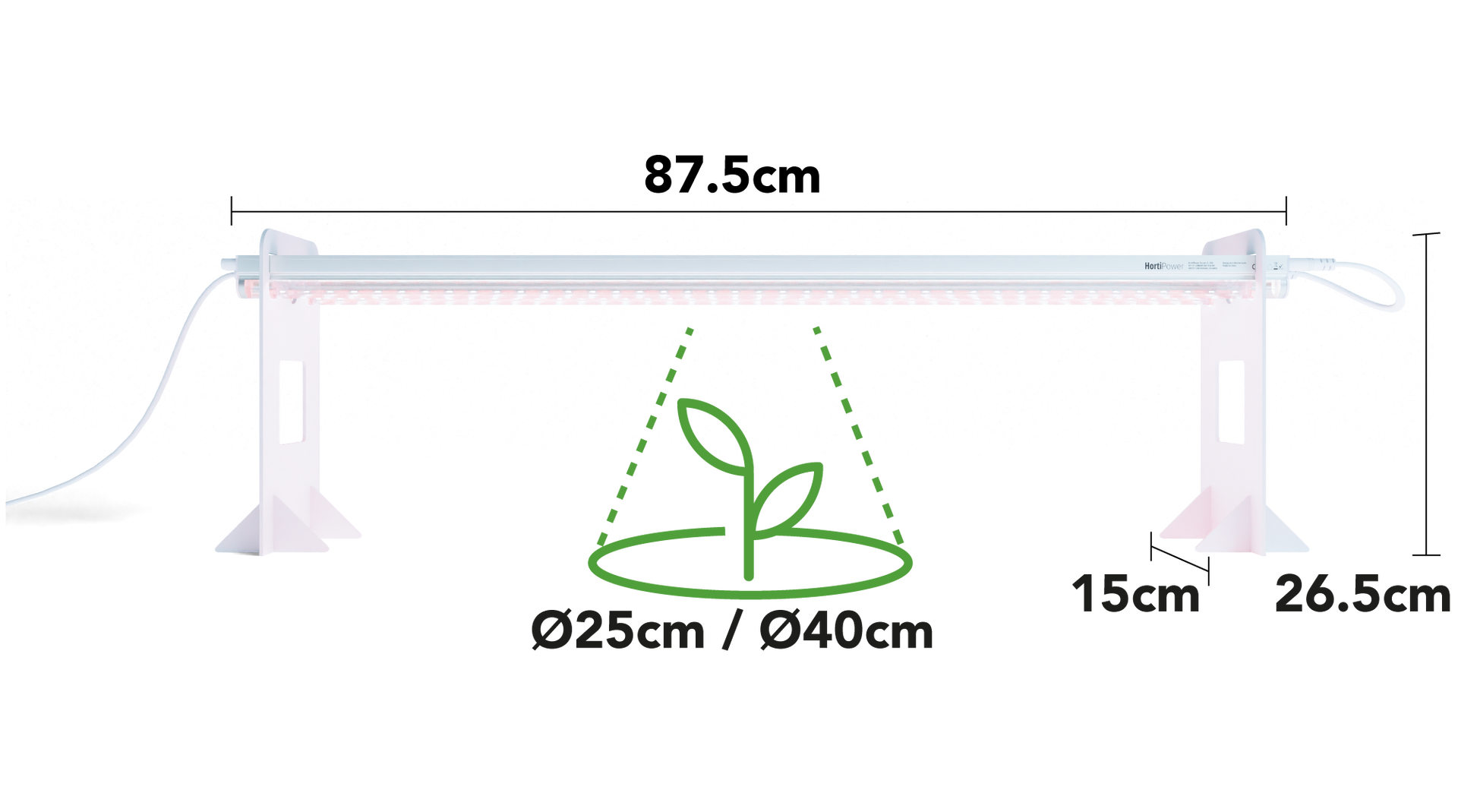 plant grow light fixtures HortiPower grow lights HOME (90cm) 2x90cm